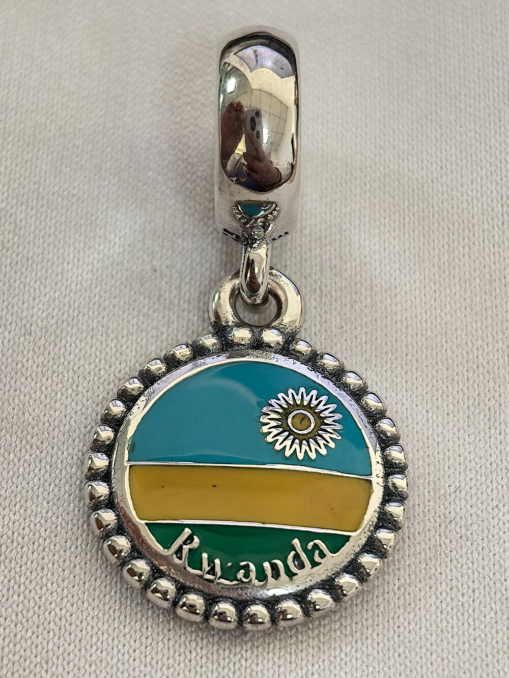 Pandora Rwanda Exclusive Dangle Charm Pendant, S925 Silver Jewelry